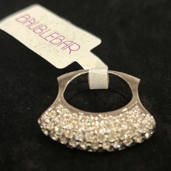 BRAND NEW Baublebar Womens Cubic Zirconia Silver Ring, Size 6 - Picture 1 of 6